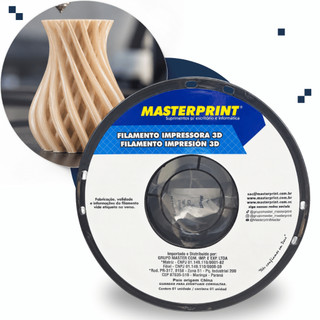 Filamento Impressora 3D PETG 1,75mm 1kg Cor Skin Bege Masterprint Alta Resistência E Flexibilidade