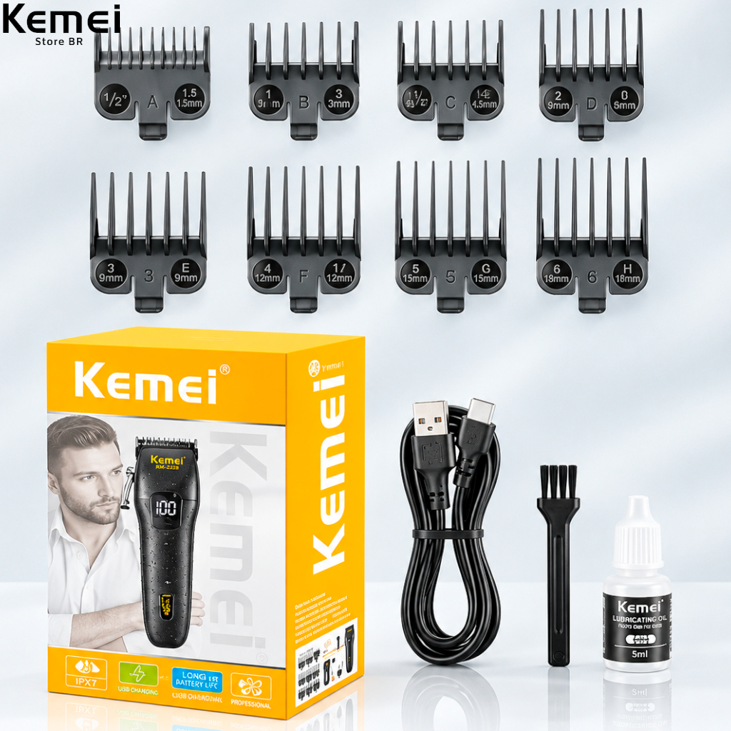 KEMEI km-2228 Cordless Hair Clipper Homem 150 Minutos Cordless Trimmer Cabelo Elétrico 5W BIVOLT USB · foto 2