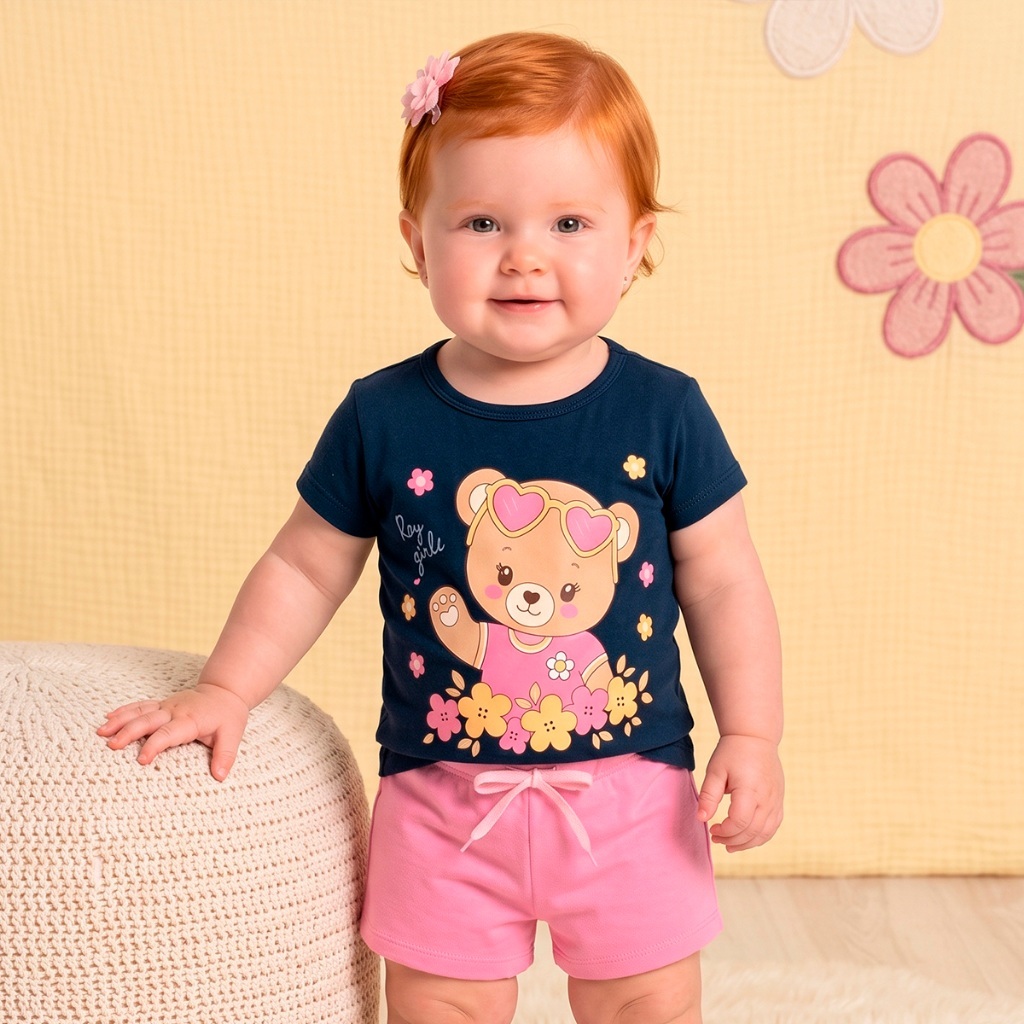 Conjunto Curto Verão Infantil Feminino