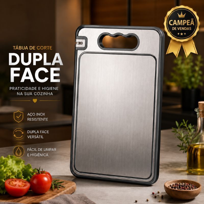 Tábua para Descongelar Carne Dupla Face Grande 36,5cm Corte Frango Peixe Legumes Antiderrapante
