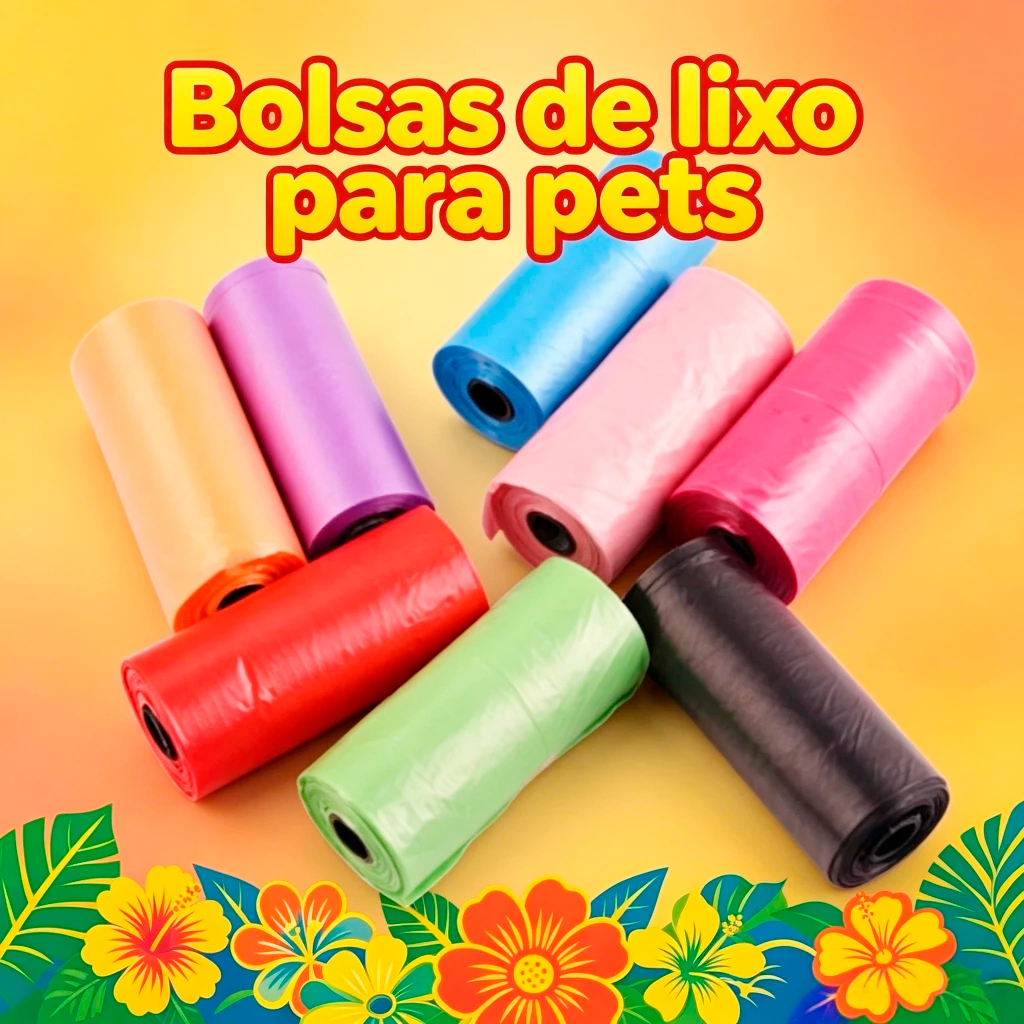 300 Pcs Refil Cata Coco Sacolas Saquinhos Biodegradável Prático Para Pet