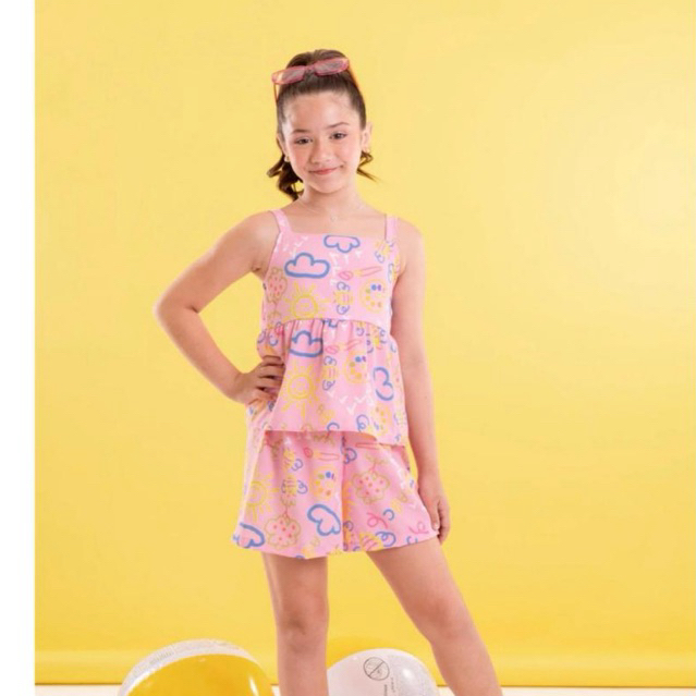 Conjunto Menina Lili | Estampado, Delicado e Fofo. Feminino 2 a 10 Anos