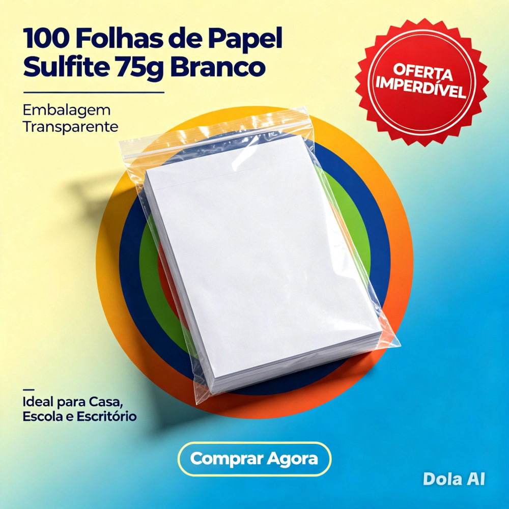 Papel sulfite A4 - 100 folhas
