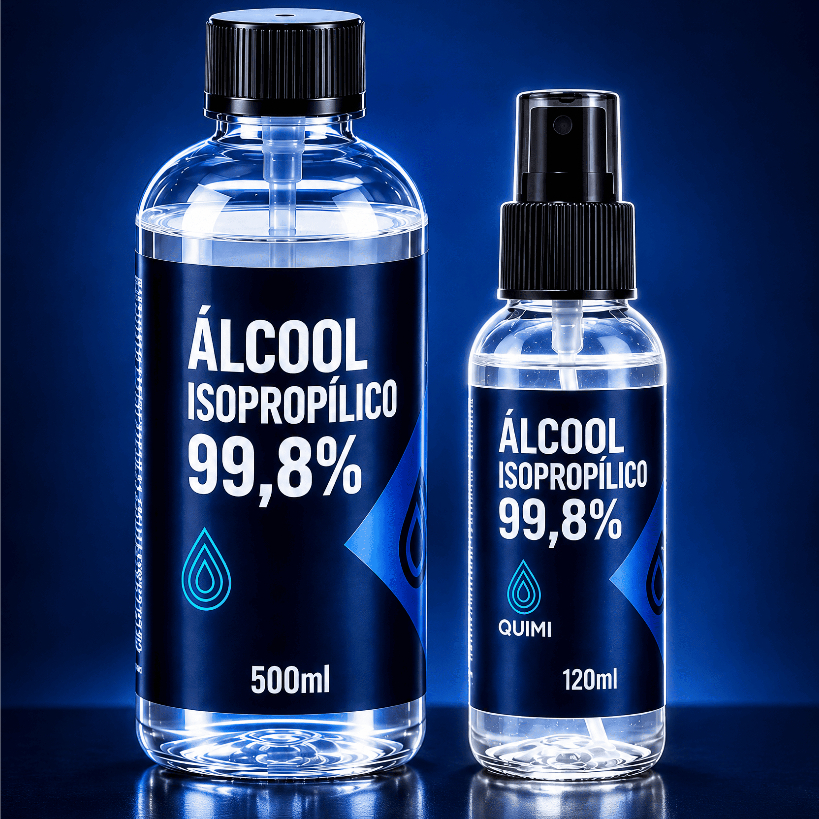 Kit Álcool Isopropílico 99,8% 120ml + 500ml Limpeza De Telas — imagem 2 de 2
