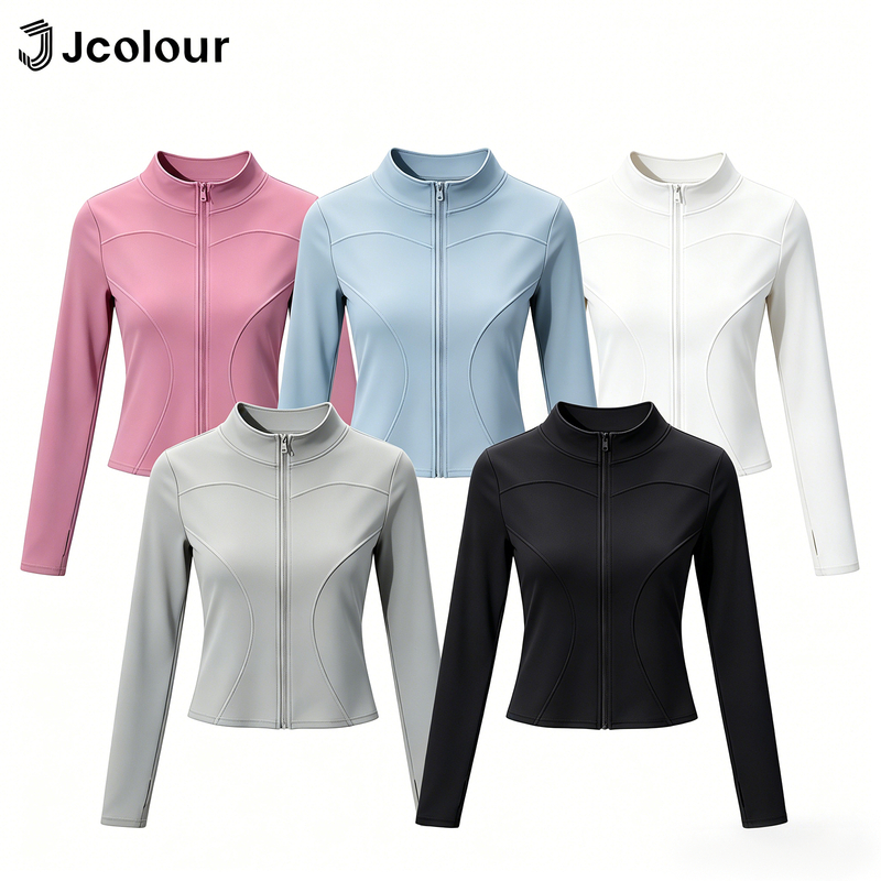 Jcolour Jaqueta Feminina UV Slim para Yoga e Ciclismo com Proteção
