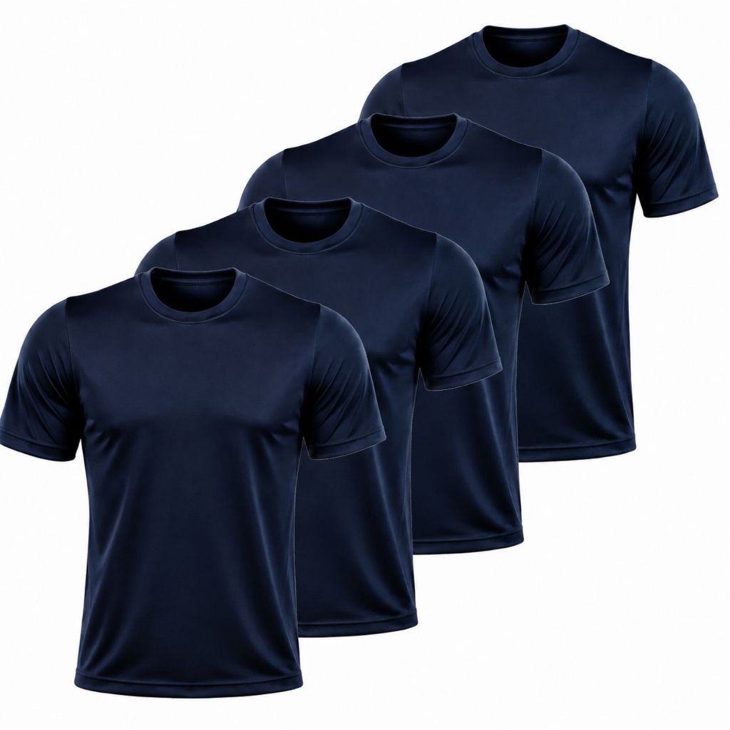 Kit 4 Camisetas Masculina Dry Fit Academia Poliéster Premium Treino Proteção UV