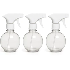 Pulverizador Borrifador Bolinha Transparente 300ml e 400ml com Gatilho para Limpeza Jardinagem