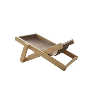 Cadeira para Gato com Arranhador de Madeira Regulável 4 Alturas