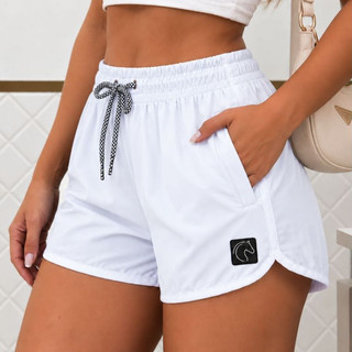Shorts Feminino Lisos Cores Diversas Moda Casual Praia Ou Academia Com Bolsos Tecido Leve