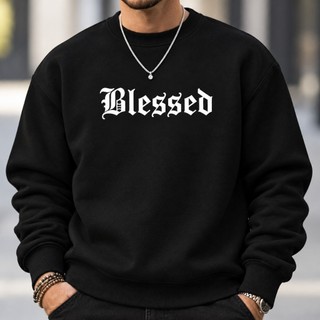 Moletom Masculino Gola Careca Estampado Blessed Streetwear Unlike