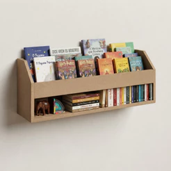 Nicho Prateleira Infantil MDF 40cm Porta Livros Montessoriano Organizador Decoração Quarto