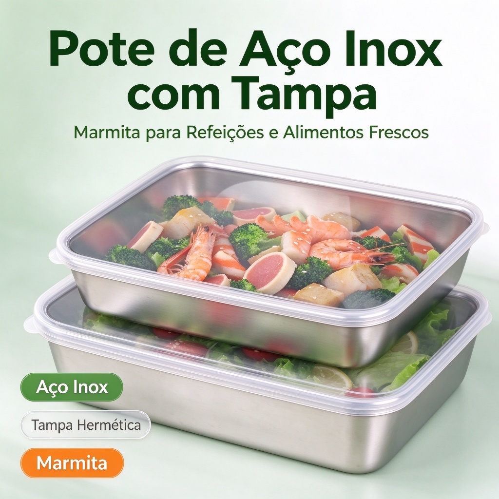 Recipiente para Armazenar Alimentos com Tampa Transparente– Conservação e Praticidade na Cozinha