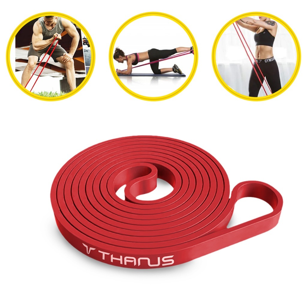 Super Banda Elastico Extensor Vermelha Leve Treino Funcional Cross Barra Fixa Alongamento Fisioterapia Pilates
