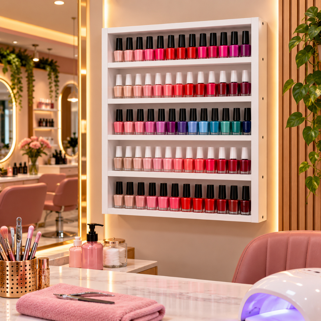 Expositor de Esmalte para Manicure Nicho 100% MDF Oganizador de Parede Envio Imediato