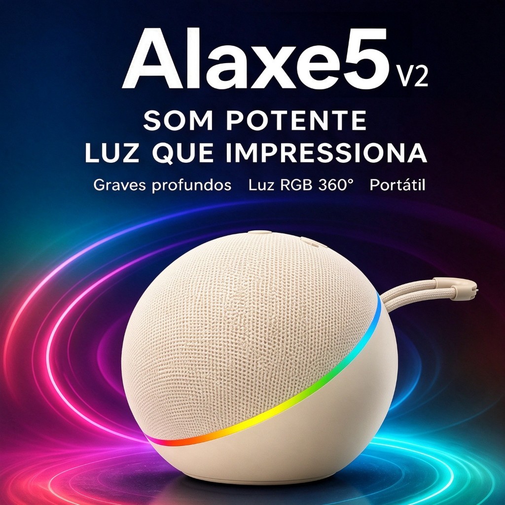 Alaxe5 Geração Versão 2 Atualizada Alto Falante Original Compacto de Alta Potência Envio Imediato Melhor Preço