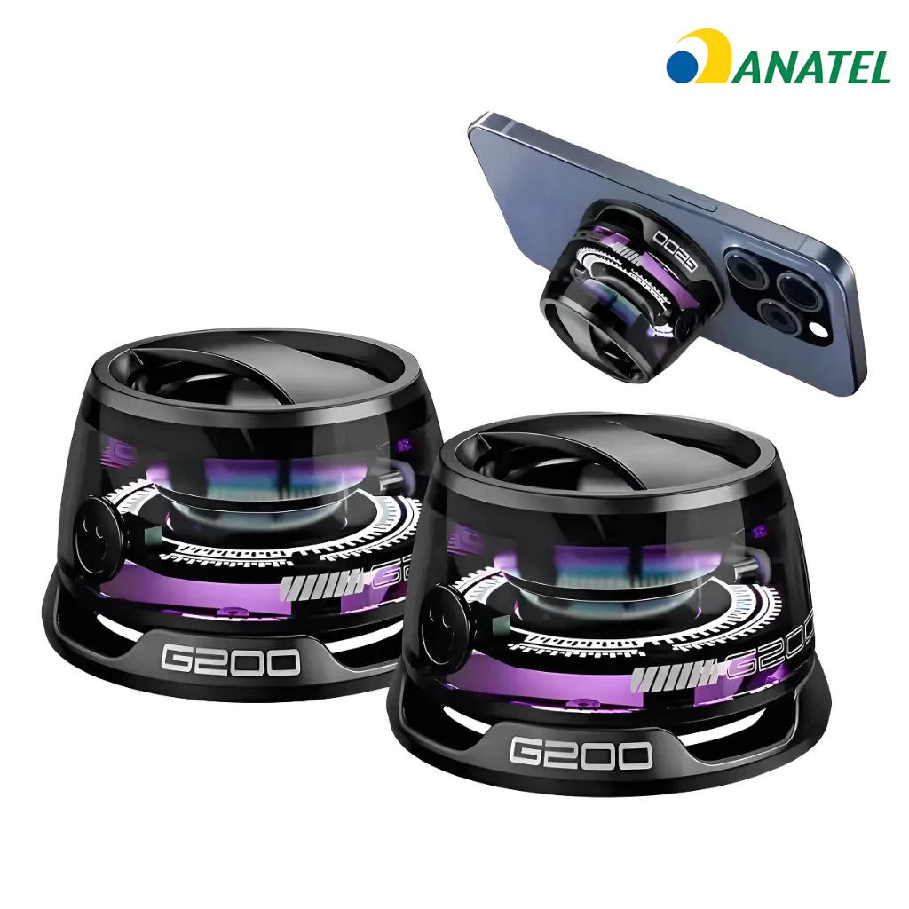 Mini Caixa de Som Bluetooth 5.4 Magnética RGB 3W Portátil Speaker