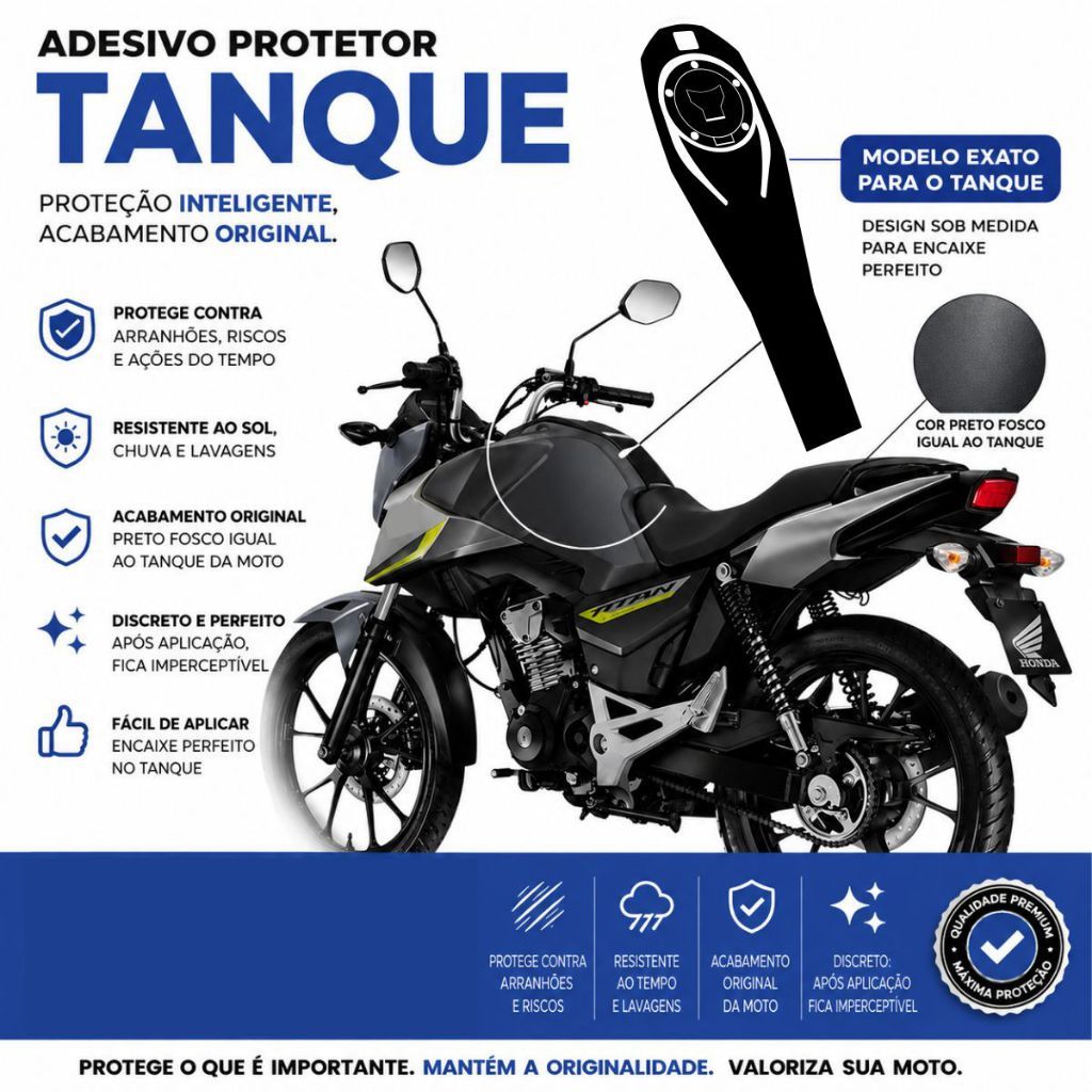 Adesivo Faixa Tanque Gravata CG160 Titan/Fan/Start 2025/2026