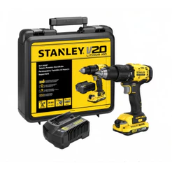 Parafusadeira e Furadeira de Impacto STANLEY SCD712D1K 13mm 20V Com Bateria, Carregador e Maleta 110V