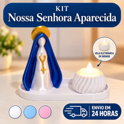 kit nossa senhora aparecida decoração sala quarto cores variadas