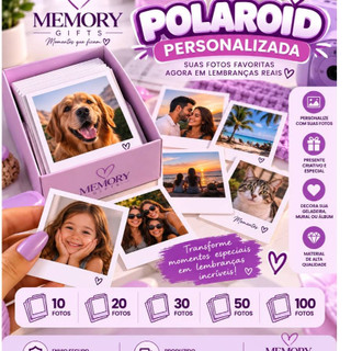 Fotos Polaroid Personalizadas | 10 a 100 Fotos | Lembrança com Foto | Presente Personalizado