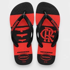 Chinelo Havaianas Top Times Flamengo - Preto e Vermelho