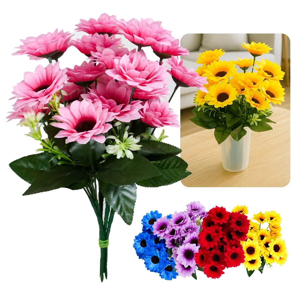 Kit 5 Buquês de Flores Artificiais Decoração Casamento Projetos Arranjos Festa