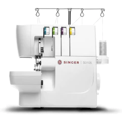 Máquina de Costura Overlock Singer S0105 6 Tipos de Pontos Branco 127V