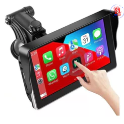 Multimídia Som De Carro Universal Carplay Android e IOS Tela 7