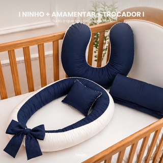 NINHO REDUTOR | ALMOFADA AMAMENTAÇÃO | TROCADOR PORTÁTIL DE BEBE | CORES LISAS