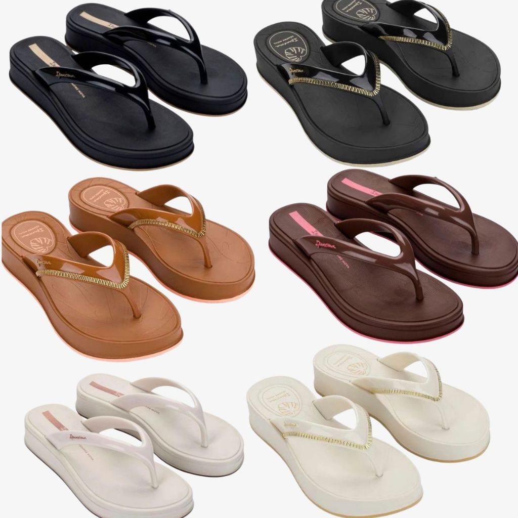 Ipanema Chinelo Feminino Confortável Original Platform Shine UP Versátil Ortopédico Novo Lançamento