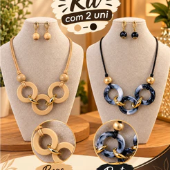 Colar feminino diferente moda tendência