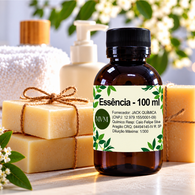 Essência Concentrada 100ml Hidrossolúvel para Sabão Sabonete Artesanal e Amaciante