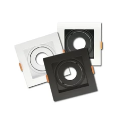 Kit 3 Spot Recuado Para Dicroica Mr16 com Soquete gu10 Embutir Quadrado