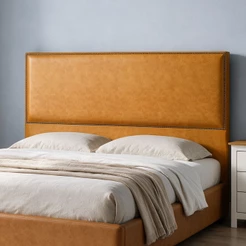Cabeceira Cama Box Casal Com Tachas 140 cm Vicenza L02 Couríssimo Whisky - Lyam Decor
