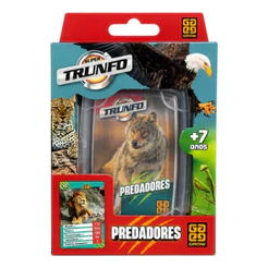 Brinquedo Infantil Jogo de Cartas Super Trunfo Predadores Grow - 01629