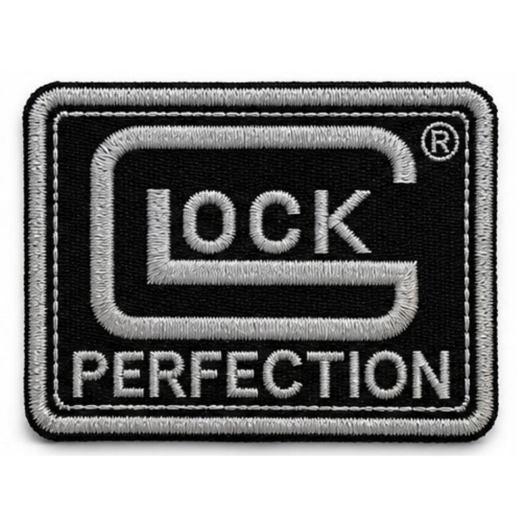 Patch Bordado Glock Perfection Bordado Alta Qualidade com Velcro Tático