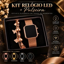 Kit Relógio Digital de Led e Pulseira