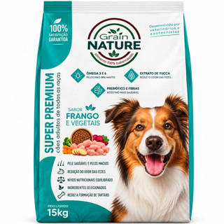 Ração Cachorro Super Premium 24% Proteína Com Ômega 3 e 6