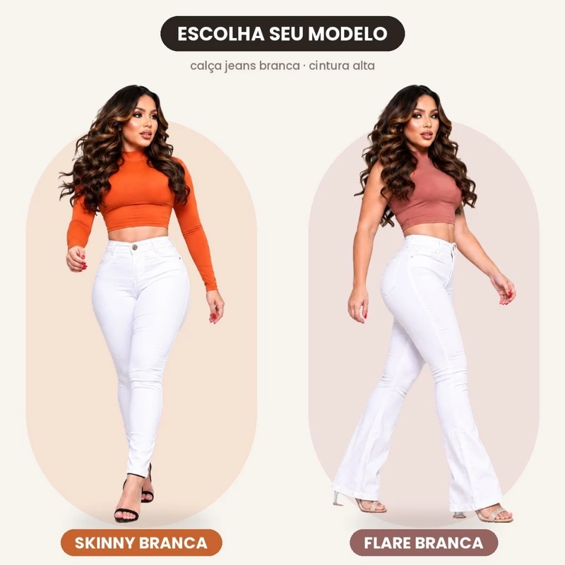 "Estilo e Conforto: Calça Jeans Branca 👖"