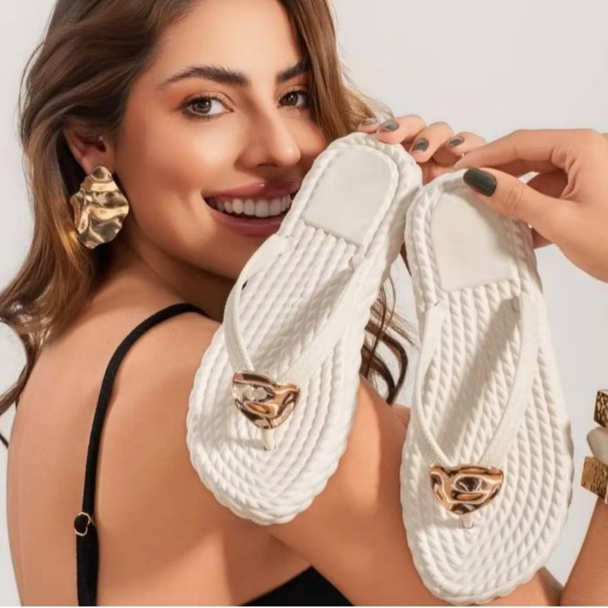 Chinelo Feminina Marrocos Sandália Rasteirinha Confortável Nuvem Praia Piscina  Leve Macio Slide Verão Moda Lançamento