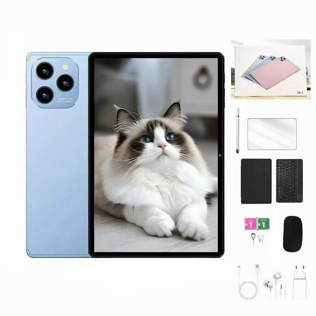 Tablet 6GB RAM +128GB HD 10,1 Polegadas Tela Grande PC pad Android Dual SIM Card Câmera 50MP e 32MP WIFI 5G 8000mAh