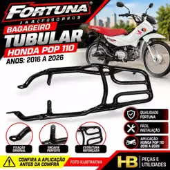 Bagageiro Alça Pop 110 Ano 2016 A 2026 Fortuna