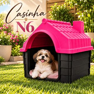 Casinha Cachorro Cama N6 Casa Porte Pequeno Com Proteção Raios UV  desmontável