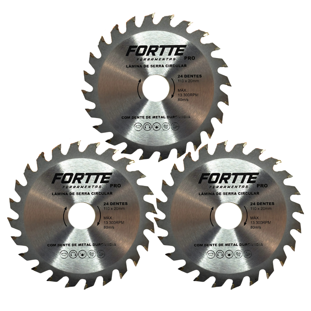 Disco Serra Circular Widea Corte Preciso Madeira Caixaria MDF Ripa Caibro Alta Durabilidade Profissional 110x20mm