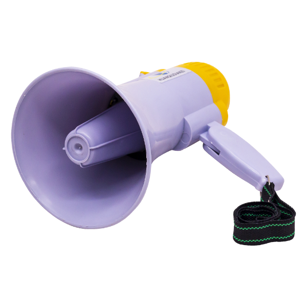 Megafone HQ-108 Recording Play Portatil Recarregavel - Cinza/Amarelo