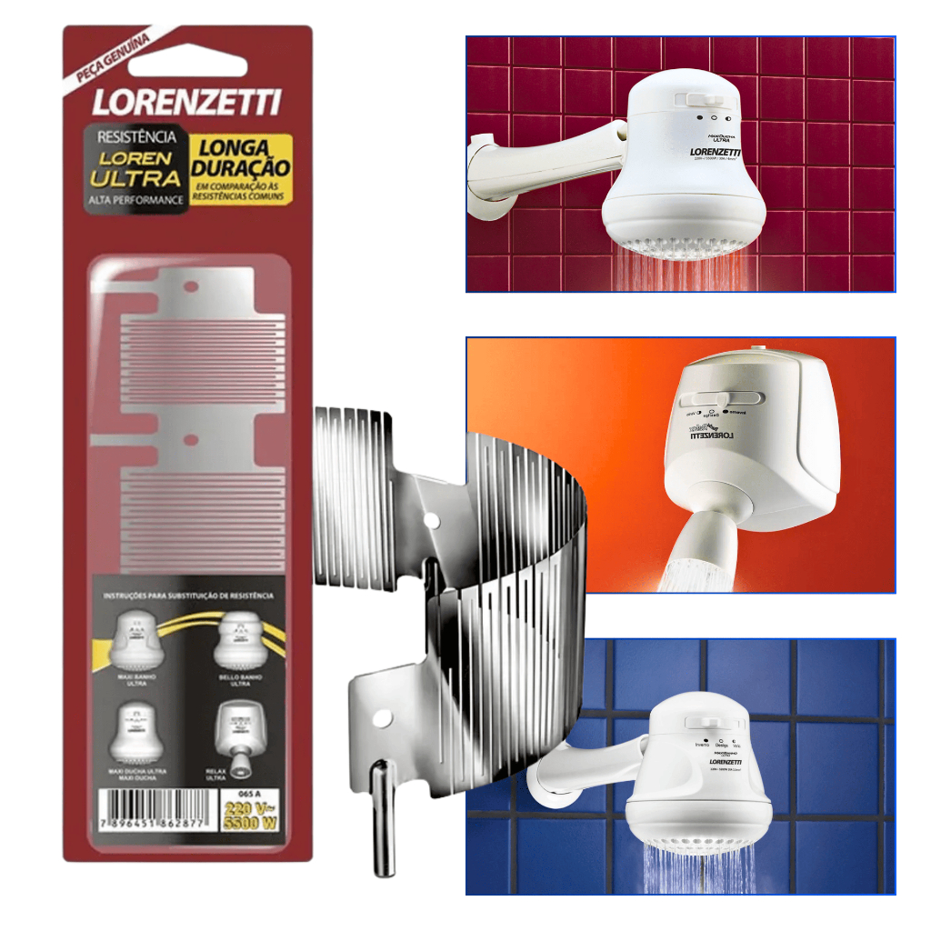 RESISTENCIA MAXI DUCHA BELLO BANHO DUCHA RELAX LORENZETTI ULTRA 220V 5500W