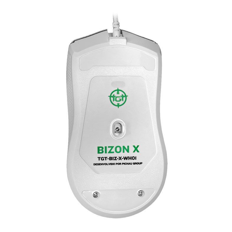 Mouse Gamer TGT Bizon X, Rainbow, 7200DPI, 6 Botoes, Branco, TGT-BIZ-X-WH01