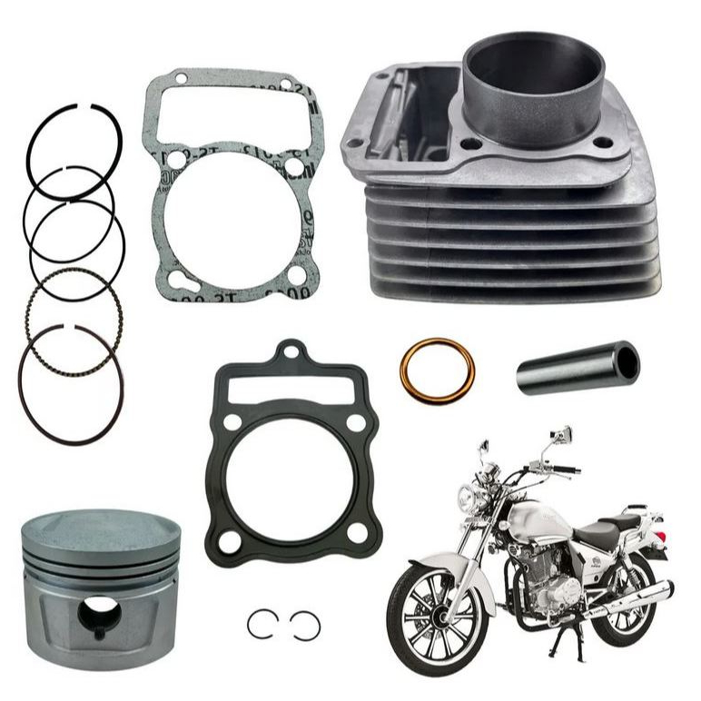 Kit Cilindro Pistão Anéis e Junta Motor Dafra Kansas 150 Speed 150 Flash 150 Garini Gr 150 St