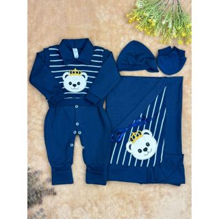 Saída de Maternidade de Luxo Masculina Completa modelo Urso kit completo em Oferta na Shopee
