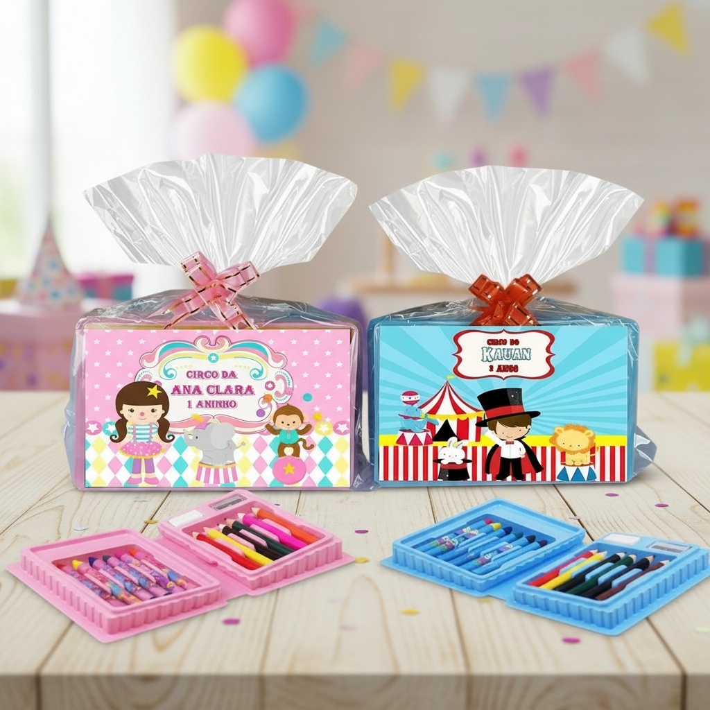 Kit 20 Unid. Maleta Estojo De Pintura Personalizado Brinquedos, Unicórnico e Etc em Oferta na Shopee